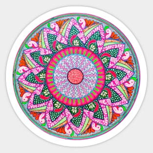 Handmade multicolored mandala Sticker